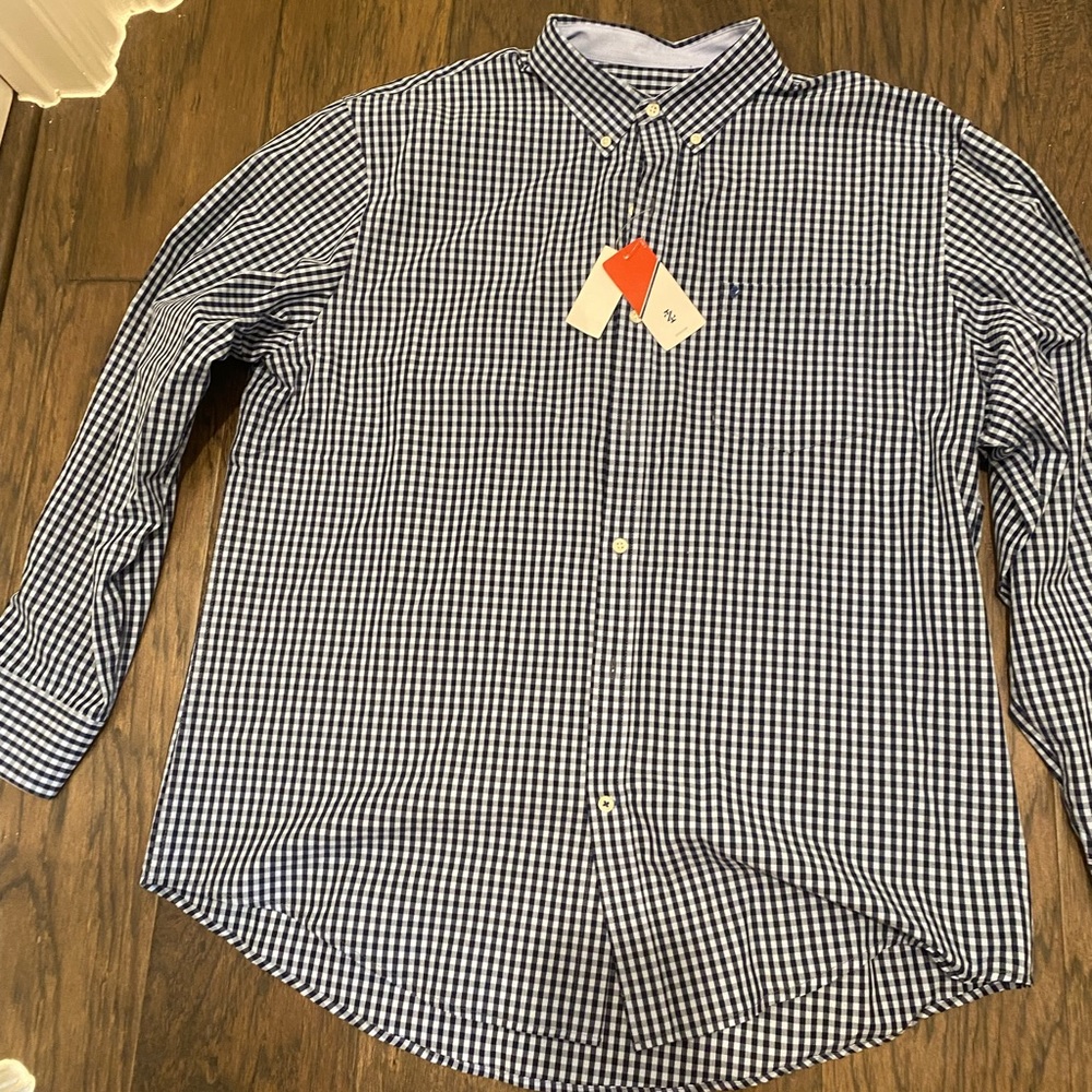 4 Long sleeve button down Plaid shirts 3 IZOD 1 GAP